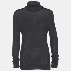Kenzo Grey Long Sleeve Turtle Neck Top L