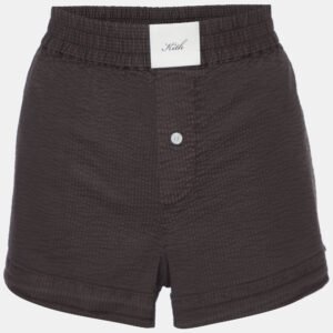 Kith Coffee Brown Seersucker Cotton Shorts S
