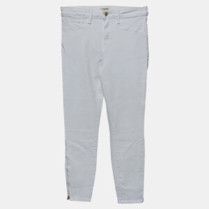L'agence White Denim Zip Detail Skinny Andrea Jeans M