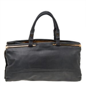 Lanvin Dark Grey/Black Leather Satchel
