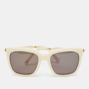 Lauren Paul Canada White/Black Blackburn Square Sunglasses