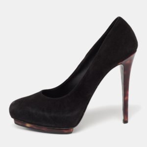 Le Silla Black Suede Platform Pumps Size 38