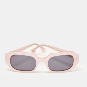Le Specs Luxe Pink/Black La Dolce Vita Rectangular Sunglasses