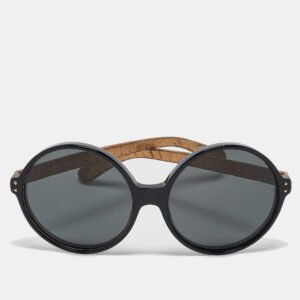 Linda Farrow Black/Gold LFL/67/18 Round Sunglasses