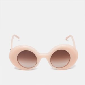 Loewe Peach/Brown Gradient LW40089I Frame Oval Sunglasses