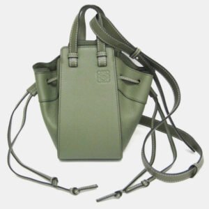 Loewe Green Leather Hammock Drawstring Mini Shoulder Bag