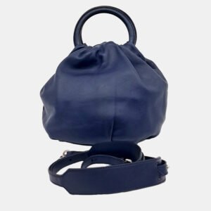 Loewe Navy Blue Leather Bounceback Small Bag