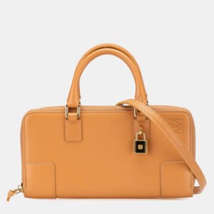 Loewe Caramel Leather Amazona Pouch Bag