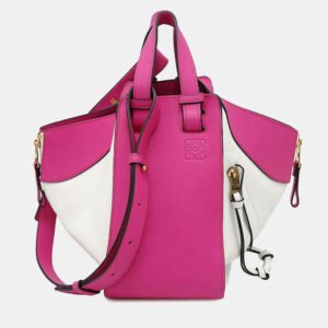 Loewe White Pink Leather Small Hammock Shoulder Bag