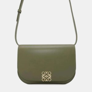 Loewe Green Leather Goya Accordion Shoulder Bag