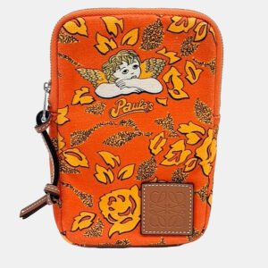Loewe Orange Fabric mini pouch