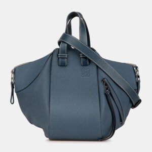 Loewe Blue Small Leather Hammock Bag