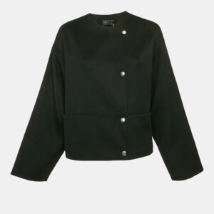 Loro Piana Black Chewe Double Cashmere Coat S