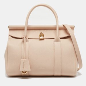 Loro Piana Pink Leather Loom L25 Satchel