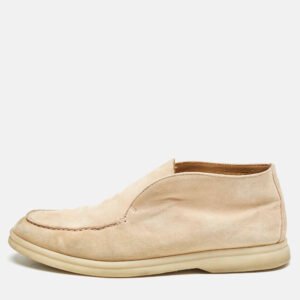 Loro Piana Beige Suede Summer Open Walk Loafers Size 37