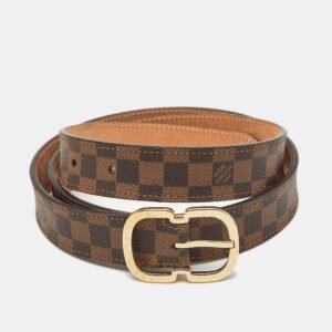 Louis Vuitton Mini Damier Ebene Canvas Buckle Belt 85 CM