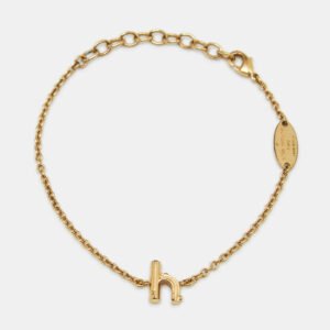 Louis Vuitton LV & Me Letter H Gold Tone Bracelet