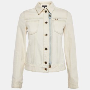 Louis Vuitton Off-White Denim Zip Detail Jacket S