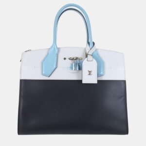 Louis Vuitton Two-Tone Leather City Steamer MM Shoulder Bag