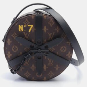 Louis Vuitton Brown Black Wheel Box Coated Canvas Leather Monogram Shoulder Bag