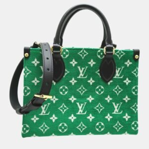 Louis Vuitton Velvet Green Lv Match On The Go Pm Handbag