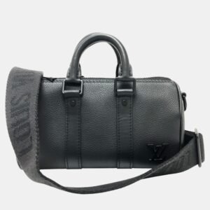luxury-women-louis-vuitton-used-handbags-p1088520-016 Louis Vuitton Black Aerogram Mini Duffle Bag
