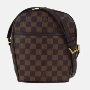 luxury-women-louis-vuitton-used-handbags-p1095694-001 Louis Vuitton Brown Damier Ebene Canvas Ipanema PM Shoulder Bag