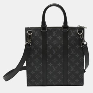 Louis Vuitton Black Monogram Eclipse Sac Plat Tote Bag
