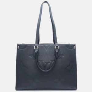 Louis Vuitton Noir Monogram Empreinte On the Go MM Tote Bag