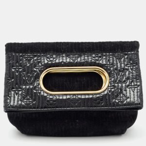 Louis Vuitton Black Monogram Suede Limited Edition Motard Afterdark Clutch