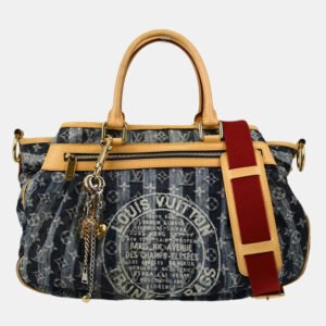 Louis Vuitton Blue Monogram Denim Cabas Raye GM Tote Bag