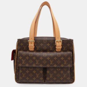 luxury-women-louis-vuitton-used-handbags-p1111236-009 Louis Vuitton Brown Monogram Multiple Cite Bag