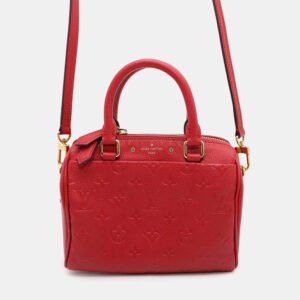 Louis Vuitton Red Monogram Empreinte Leather Speedy Bandouliere 20 Bag