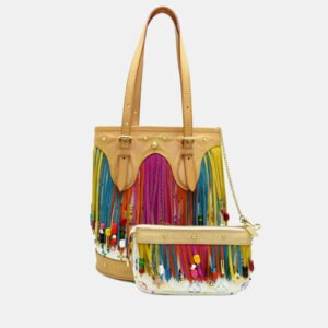 Louis Vuitton White Monogram Canvas Bucket Tote Bag