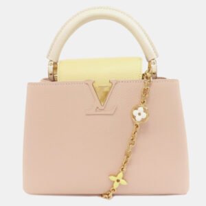 Louis Vuitton Pink Leather Capucines Handbag