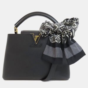Louis Vuitton Black Leather Capucines BB Handbag
