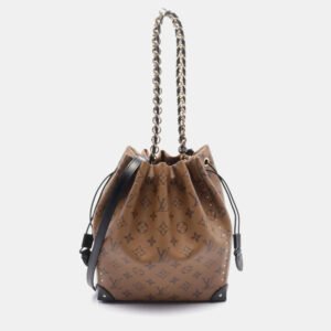 Louis Vuitton Brown Black Monogram Canvas Noe Trunk Handbag