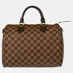 Louis Vuitton Brown Damier Ebene Canvas Speedy 30 Handbag