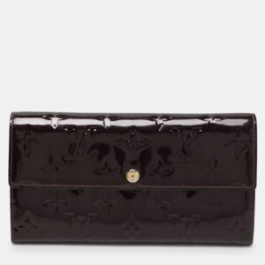 Louis Vuitton Red Monogram Vernis Montaigne MM Tote Bag