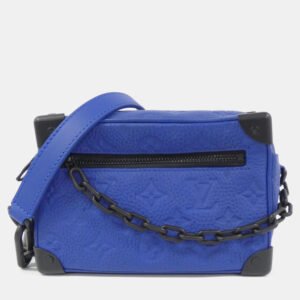 Louis Vuitton Blue Leather Monogram Mini Soft Trunk Shoulder Bag
