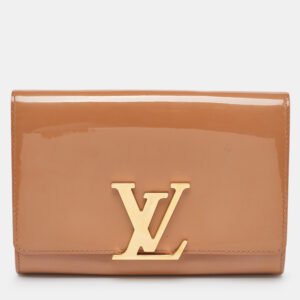 Louis Vuitton Rose Velours Vernis Leather Louise Clutch