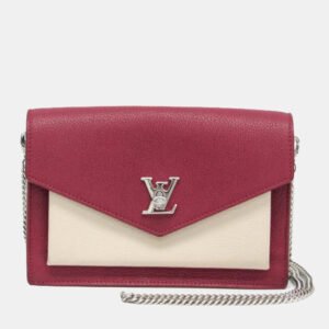 Louis Vuitton Light Beige Wine Pochette Lock Me Chain Shoulder Bag