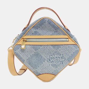 Louis Vuitton Blue Damier Denim Canvas 3D Chess Messenger Shoulder Bag