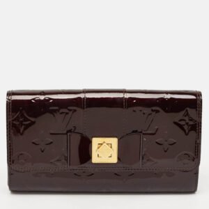 Louis Vuitton Amarante Monogram Vernis Sarah Noeud Wallet