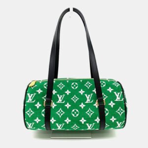 Louis Vuitton Green Velvet Papillon Shoulder Bag