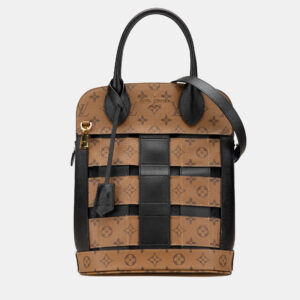 Louis Vuitton Brown Monogram Reverse Tressage Tote MM Bag