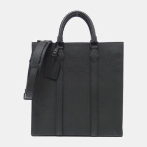 Louis Vuitton Black Taurillon Monogram Leather Sac Plat Handbag