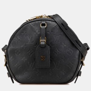 luxury-women-louis-vuitton-used-handbags-p1137047-001 Louis Vuitton Black Monogram Empreinte Boite Chapeaux Souple MM Bag