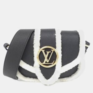 Louis Vuitton Black Monogram Leather Pont Neuf Soft PM Shoulder Bag