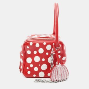 luxury-women-louis-vuitton-used-handbags-p1137264-020 Louis Vuitton Red and White Monogram Leather Yayoi Kusama Infinite Dots Cub Shoulder Bag